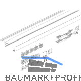 DORMA-GLAS Muto 60 2.0 Beschlagset Glas Wandmontage L=1900 mm silber