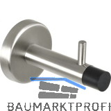Wandt�rpuffer mit Haken, L�nge 82 mm, Edelstahl matt