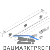 DORMA-GLAS Muto 80 Beschlagset Glas Wandmontage L=2180 mm schwarz matt