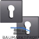 FSB Zylinderrosette quadratisch 12 1704 00010 ASL, Aluminium schwarz matt