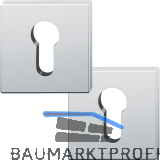 FSB Zylinderrosette quadratisch 12 1704 00010 ASL, Edelstahl matt