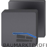 FSB T�rknopf 23 0811 03500, 50 x 50 mm, Aluminium schwarz matt