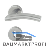 HOPPE Dr�ckergarnitur ANTWERPEN - auf Rosette BB, 37 - 42, Edelstahl matt