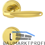 HOPPE Dr�ckergarnitur ROISSY - auf Rosette BB, Messing poliert lackiert
