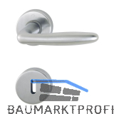 HOPPE Dr�ckergarnitur ROISSY - auf Rosette BB, Messing satiniert/verchromt matt