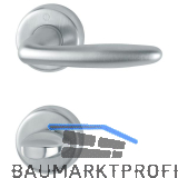 HOPPE Dr�ckergarnitur ROISSY - auf Rosette WC, Messing satiniert/verchromt matt