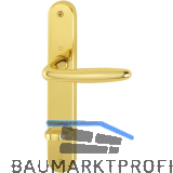 HOPPE Dr�ckergarnitur ROISSY - auf Schild WC 90, rechts, Messing poliert