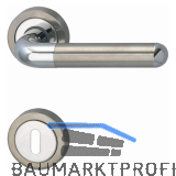 MARCHESI Dr�ckergarnitur ZEUS - auf Rosette BB, verchromt/Edelstahl matt