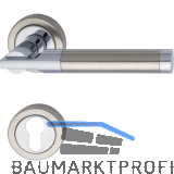 MARCHESI Dr�ckergarnitur THOR - auf Rosette PZ, verchromt/Edelstahl matt