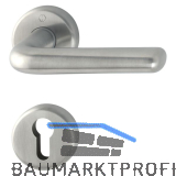 HOPPE Dr�ckergarnitur HELSINGBORG - auf Rosette PZ, 37 - 42, Edelstahl matt