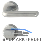 HOPPE Dr�ckergarnitur HELSINGBORG - auf Rosette WC, 37 - 42, Edelstahl matt