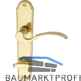 MARCHESI Dr�ckergarnitur L�FFELFORM/POSTHORN - auf Schild WC 90, Messing poliert