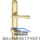 Dr�ckergarnitur ELEGANT - auf Schild WC 90, Messing poliert