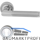 MARCHESI Dr�ckergarnitur SPLIT - auf Rosette PZ, verchromt/Edelstahl matt