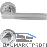 MARCHESI Dr�ckergarnitur SPLIT - auf Rosette WC, verchromt/Edelstahl matt