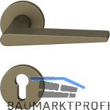 FSB Dr�ckergarnitur 12 1005 ASL auf Rosette PZ, Aluminium mittelbronzefarbig