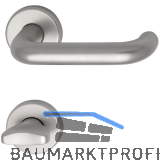 Dr�ckergarnitur WG 1700L - auf Rosette WC, 38 - 43, silber eloxiert