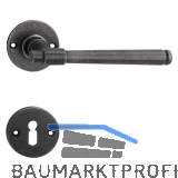 SCH�RGHOFER Dr�ckergarnitur KLAM - auf Rosette BB, verzinkt alt geb�rstet