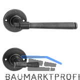 SCH�RGHOFER Dr�ckergarnitur KLAM - auf Rosette WC, verzinkt alt geb�rstet
