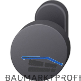 FSB T�rknopf 07 0829 - auf Rosette, � 50 mm, fest vernietet, schwarz matt