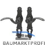 HALC� Dr�ckergarnitur SILL - auf Schild PZ 88 , verzinkt schwarz passiviert