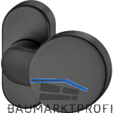 FSB FS-T�rknopf 07 0809 - auf Rosette, verkr�pft, fest vernietet, schwarz matt