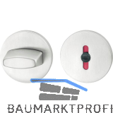 WC - Rosette 17 1735, � 55 mm, m. schwarzem Kunststoffschlitz, Aluminium