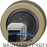 FSB Fenstergriff Adapter-Rosette rund, Aluminium mittelbronzefarbig