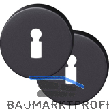 FSB Buntbartrosette rund 12 1735 00002 ASL, Aluminium schwarz matt