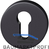 FSB Zylinderrosette rund 17 1735 01510 AGL, Aluminium schwarz matt