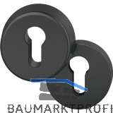 FSB Sicherheits-Zylinderrosette rund, Aluminium schwarz matt
