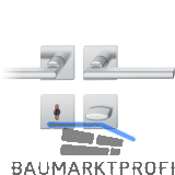 FSB Dr�ckergarnitur 12 1035 ASL auf Rosette eckig WC DIN, silber eloxiert