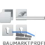 FSB Wechselgarnitur 12 1035 ASL auf Rosette eckig PZ, Knopf fest,silber eloxiert