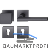 FSB Wechselgarnitur 12 1035 ASL auf Rosette eckig PZ, Knopf fest, schwarz matt