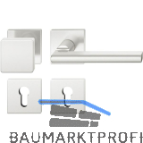 FSB Wechselgarnitur 12 1035 ASL auf Rosette eckig PZ, Knopf fest, Edelstahl matt