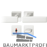 FSB Dr�ckergarnitur 12 1003 ASL auf Rosette eckig WC DIN, silber eloxiert