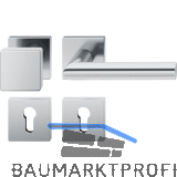 FSB Wechselgarnitur 12 1076 ASL auf Rosette eckig PZ, Knopf fest, Edelstahl matt