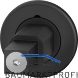 FSB Steckgriffrosette 15 1720 Mini, T�rst�rke 39-48 mm, Aluminium schwarz matt