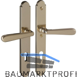 Sicherheits-Dr�ckergarnitur ALT-WIEN auf Schild PZ88, Messing poliert