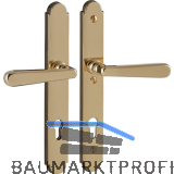 Sicherheits-Dr�ckergarnitur ALT-WIEN auf Schild PZ88, Messing poliert PVD