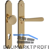 Sicherheits-Wechselgarnitur ALT-WIEN auf Schild PZ88, Messing poliert PVD