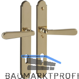 Sicherheits-Dr�ckergarnitur ALT-WIEN auf Schild PZ92, Messing poliert PVD