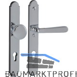 Sicherheits-Wechselgarnitur ALT-WIEN auf Schild PZ88, Messing verchromt