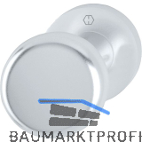 HOPPE T�rknopf Flachform - auf Rosette, Knopf � 59 fest, silber eloxiert