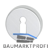 Schl�sselrosette BBU - /L - Form, � 50 mm, H�he 7 mm, silber eloxiert