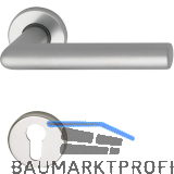 Dr�ckergarnitur SCH L - Form - auf Rosette PZ, 38 - 43, silber eloxiert