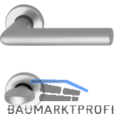Dr�ckergarnitur SCH L - Form - auf Rosette WC, 38 - 43, silber eloxiert
