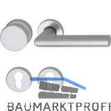 SCH-LINE Wechselgarnitur SCH L-Form- auf Rosette PZ, Aluminium silber eloxiert