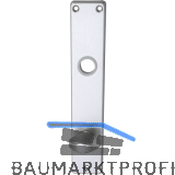 Langschild EUROPA WC 90, m. Drehknopf u. VK - Loch, silber elox