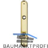 Langschild ELEGANT, WC 90, m. Drehknopf, Messing poliert